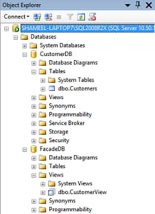 Restrict access to SQL Server Data using a Facade Database