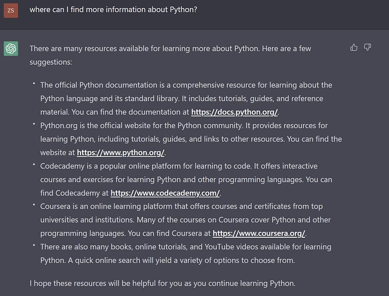 Learn Python with ChatGPT