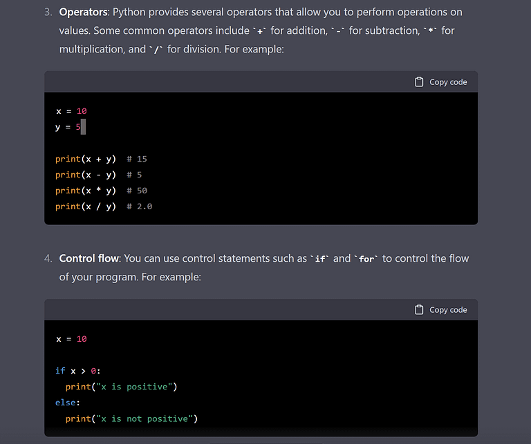 Learn Python with ChatGPT